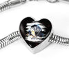 Tibetan Mastiff Dog Art Print Heart Charm Steel Bracelet-Free Shipping - Deruj.com