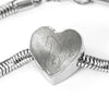 Thoroughbred Horse Print Heart Charm Steel Bracelet-Free Shipping - Deruj.com