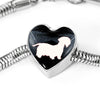 Lovely Cesky Terrier Print Heart Charm Steel Bracelet-Free Shipping - Deruj.com