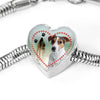 Jack Russell Terrier Print Heart Charm Steel Bracelet-Free Shipping - Deruj.com