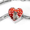 British Shorthair Cat Print Heart Charm Steel Bracelet-Free Shipping - Deruj.com