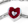 Cute Burmilla Cat Print Heart Charm Steel Bracelet-Free Shipping - Deruj.com