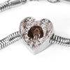 German Shorthaired Pointer Print Heart Charm Steel Bracelet-Free Shipping - Deruj.com