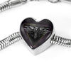 Amazing Eagle Print Heart Charm Steel Bracelet-Free Shipping - Deruj.com