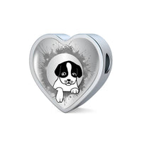 Cute Pet Art Print Heart Charm Steel Bracelet-Free Shipping - Deruj.com