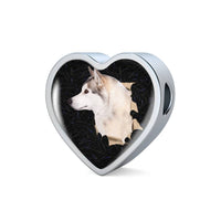 Siberian Husky Dog 3D Print Heart Charm Steel Bracelet-Free Shipping - Deruj.com