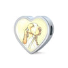 Bracco Italiano Dog Print Heart Charm Steel Bracelet-Free Shipping - Deruj.com