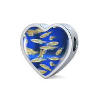 Zebrafish Fish Print Heart Charm Steel Bracelet-Free Shipping - Deruj.com