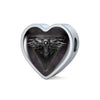 Amazing Eagle Print Heart Charm Steel Bracelet-Free Shipping - Deruj.com