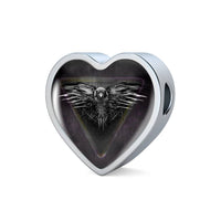 Amazing Eagle Print Heart Charm Steel Bracelet-Free Shipping - Deruj.com