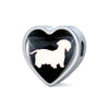 Lovely Cesky Terrier Print Heart Charm Steel Bracelet-Free Shipping - Deruj.com