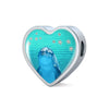 Dolphin Fish Print Heart Charm Steel Bracelet-Free Shipping - Deruj.com