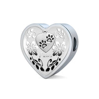 Paws Print Heart Charm Steel Bracelet-Free Shipping - Deruj.com
