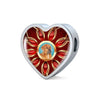 Tosa Inu Dog Print Heart Charm Steel Bracelet-Free Shipping - Deruj.com