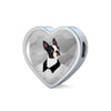 Boston Terrier Print Heart Steel Bracelet-Free Shipping - Deruj.com