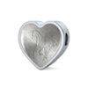 Thoroughbred Horse Print Heart Charm Steel Bracelet-Free Shipping - Deruj.com