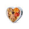 Bullmastiff Print Heart Charm Steel Bracelet-Free Shipping - Deruj.com