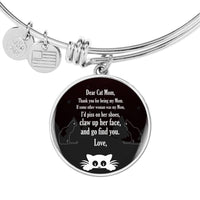 Cute Cat Print Circle Pendant Luxury Bangle-Free Shipping - Deruj.com
