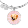 Labrador Retriever Print Circle Pendent Luxury Bangle-Free Shipping - Deruj.com