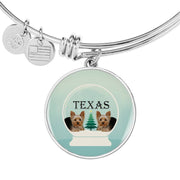 Yorkshire Terrier (Yorkie) Texas Print Bangle-Free Shipping - Deruj.com