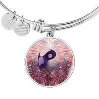 Bearded Vulture Bird Art Print Circle Pendant Luxury Bangle-Free Shipping - Deruj.com