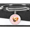 Labrador Retriever Print Circle Pendent Luxury Bangle-Free Shipping - Deruj.com