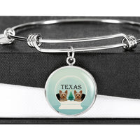 Yorkshire Terrier (Yorkie) Texas Print Bangle-Free Shipping - Deruj.com