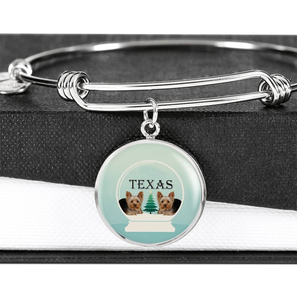 Yorkshire Terrier (Yorkie) Texas Print Bangle-Free Shipping - Deruj.com