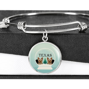 Yorkshire Terrier (Yorkie) Texas Print Bangle-Free Shipping - Deruj.com
