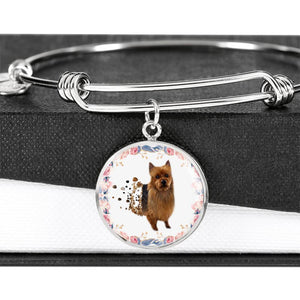 Amazing Australian Terrier Print Circle Print Luxury Bangle-Free Shipping - Deruj.com
