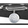 Paws Art Print Circle Pendant Luxury Bangle-Free Shipping - Deruj.com