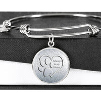 Paws Art Print Circle Pendant Luxury Bangle-Free Shipping - Deruj.com