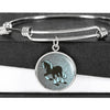 Clydesdale Horse Print Circle Pendant Luxury Bangle-Free Shipping - Deruj.com