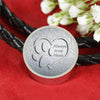 Paws Art Print Circle Charm Leather Bracelet-Free Shipping - Deruj.com