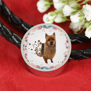 Amazing Australian Terrier Print Circle Charm Leather Bracelet-Free Shipping - Deruj.com