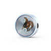 American Paint Horse Print Circle Charm Leather Bracelet-Free Shipping - Deruj.com