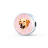 Labrador Retriever Dog Print Circle Charm Leather Woven Bracelet-Free Shipping - Deruj.com