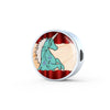 Unicorn Print Circle Charm Leather Bracelet-Free Shipping - Deruj.com