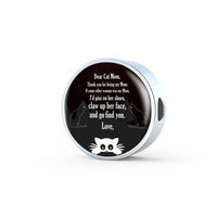Cute Cat Print Circle Charm Leather Bracelet-Free Shipping - Deruj.com