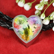 Cute Russian Blue Cat Print Heart Charm Leather Bracelet-Free Shipping - Deruj.com