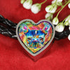 Colorful French Bulldog Heart Charm Leather Woven Bracelet-Free Shipping - Deruj.com