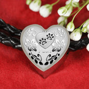 Paws Print Heart Charm Leather Bracelet-Free Shipping - Deruj.com