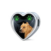 Staffordshire Bull Terrier Print Heart Charm Braided Bracelet-Free Shipping - Deruj.com