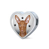 Pharaoh Hound Print Heart Charm Braided Bracelet-Free Shipping - Deruj.com