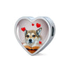 Norwegian Lundehund Print Heart Charm Braided Bracelet-Free Shipping - Deruj.com