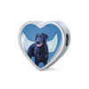 Curly Coated Retriever Print Heart Charm Leather Bracelet-Free Shipping - Deruj.com