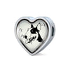 Bull Terrier Dog Print Heart Charm Leather Woven Bracelet-Free Shipping - Deruj.com