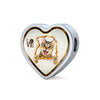 Lovely Bengal Cat Print Heart Charm Leather Woven Bracelet-Free Shipping - Deruj.com
