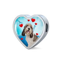 Petit Basset Griffon Vendeen Print Heart Charm Braided Bracelet-Free Shipping - Deruj.com