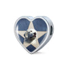 Great Pyrenees Print Heart Charm Braided Bracelet-Free Shipping - Deruj.com